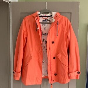 Joules Pale Pink Rain Jacket with Navy Label